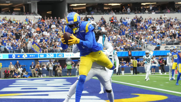 Rams receiver Allen Robinson hauls in touchdown vs. the Panthers.